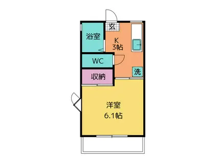 フォーヤングノムラ(1K/1階)の間取り写真