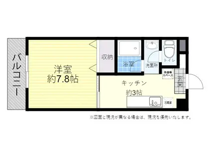 アグレアブルゴトウ2(1K/1階)の間取り写真