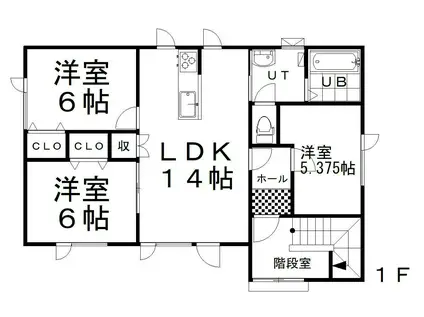 セリシール新富(3LDK/1階)の間取り写真