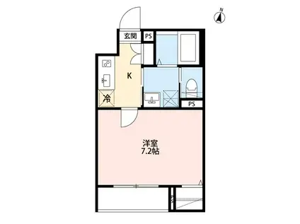 RH CHIBA(1K/2階)の間取り写真