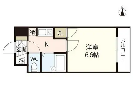 アストラルヤマナカ(1K/9階)の間取り写真