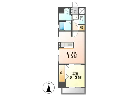 PRIMIYELL MEISEI(1LDK/2階)の間取り写真