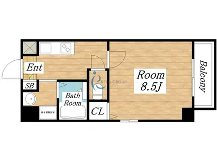 GLS 小路東(1K/3階)の間取り写真