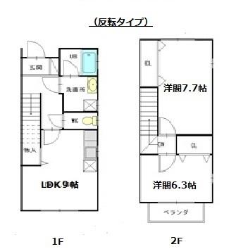 グレイス三ツ池(2LDK/2階)の間取り写真