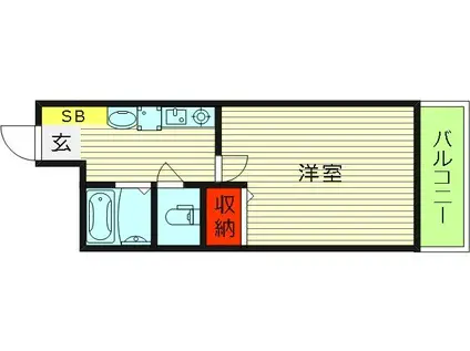エミグラント・N(1K/5階)の間取り写真