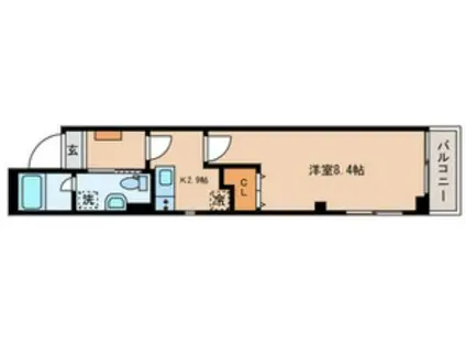 LALALA JOY(1K/3階)の間取り写真