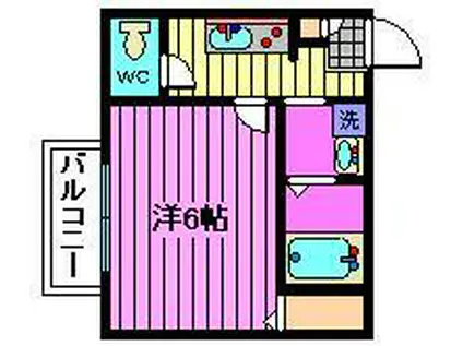 LARIA OMIYA(1K/1階)の間取り写真