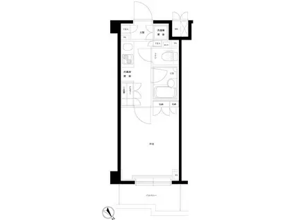 ルーブル目黒不動前(1K/2階)の間取り写真
