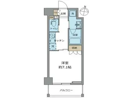 セクトール潮見(1K/3階)の間取り写真