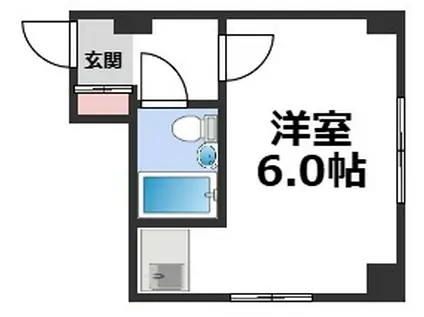 クライス新町(ワンルーム/6階)の間取り写真