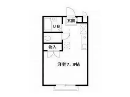 エステート南野(ワンルーム/1階)の間取り写真