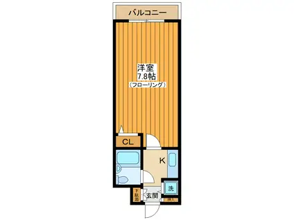 日神パレステージ三軒茶屋(1K/1階)の間取り写真