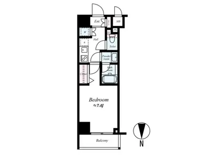 トラディス浅草橋(1K/2階)の間取り写真