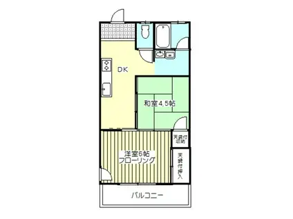 小陽マンション(2DK/3階)の間取り写真
