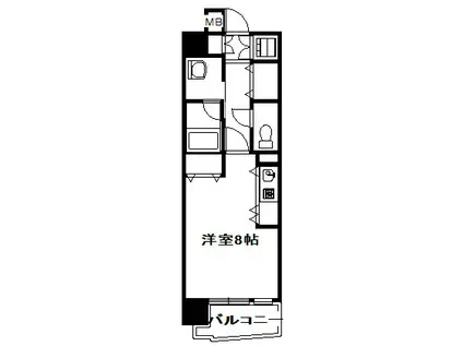 ソフィアグレース八千代(ワンルーム/2階)の間取り写真