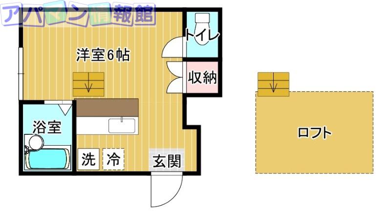 さどHILLS(ワンルーム/2階)の間取り写真