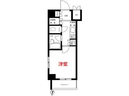 ルーブル千鳥町(1K/3階)の間取り写真