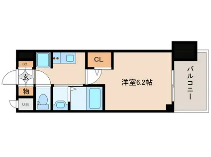 エステムコート新大阪XIIIニスタ(1K/4階)の間取り写真