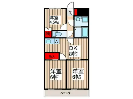 ルネサンス21(3DK/3階)の間取り写真