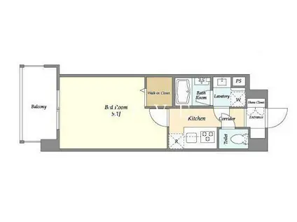 NS PARK RESIDENCE 高田馬場(1K/9階)の間取り写真