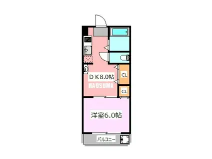 正太駒込マンション(1DK/6階)の間取り写真