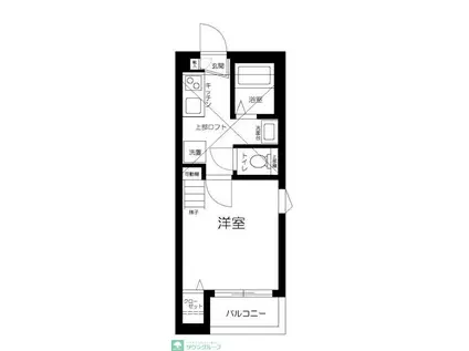 RAMS馬込(1K/3階)の間取り写真