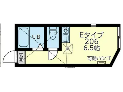 ホワイトフェザーズ桜木町(ワンルーム/2階)の間取り写真