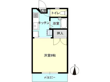 ラビットハウス(1K/2階)の間取り写真