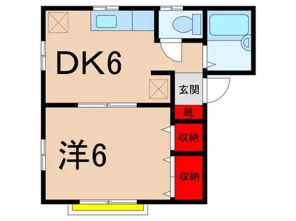 フレグランス千秋A(1DK/1階)の間取り写真