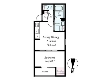 GRADUS上溝4(1LDK/3階)の間取り写真