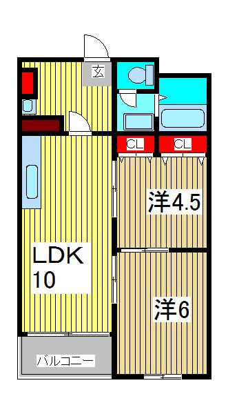 サーラ川口128(1LDK/9階)の間取り写真