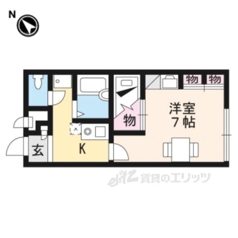 レオパレス菊(1K/2階)の間取り写真