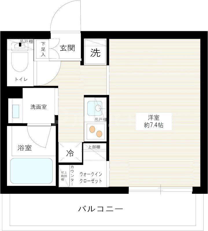 ARCOBALENO ITABASHISAKURAGAWA(1K/3階)の間取り写真