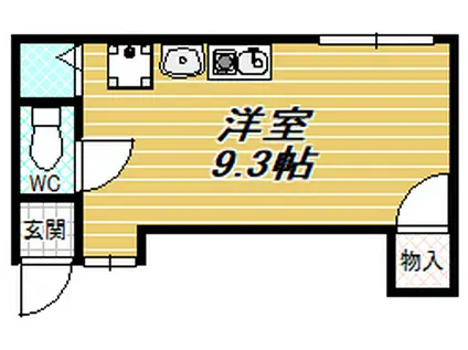 さくらハウス(ワンルーム/1階)の間取り写真