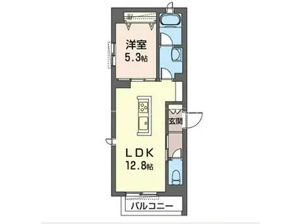 ラ・スペランツァ(1LDK/2階)の間取り写真