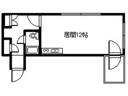 GRAND CASA(ワンルーム/3階)の間取り写真