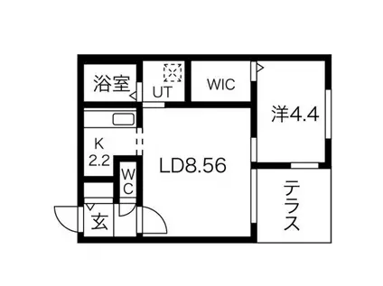 ラ ルーチェ(1LDK/1階)の間取り写真