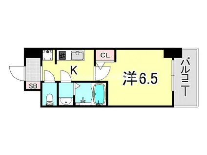 ブランシエスタ加島(1K/3階)の間取り写真