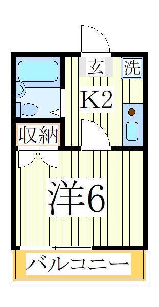 アバイドハウス(1K/1階)の間取り写真