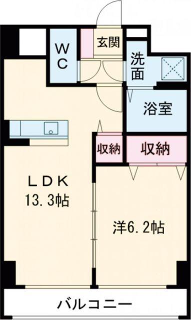 アマルフィーノ(1LDK/7階)の間取り写真