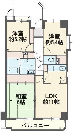 シーダ・レジデンス(3LDK/5階)の間取り写真