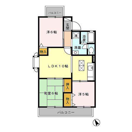 グランドサン壱弐参伍(3LDK/1階)の間取り写真