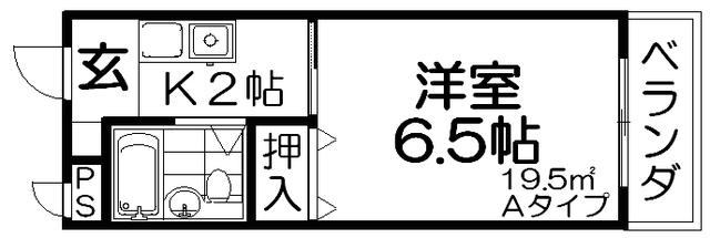 ステイシティ御浜(1K/2階)の間取り写真