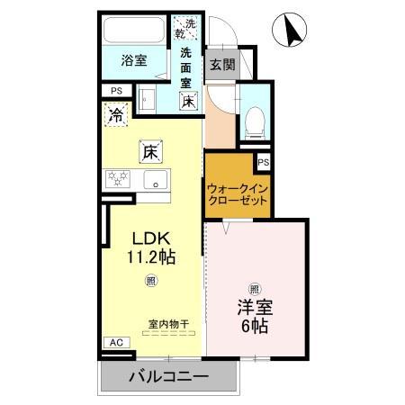 コーワロジデンス(1LDK/1階)の間取り写真