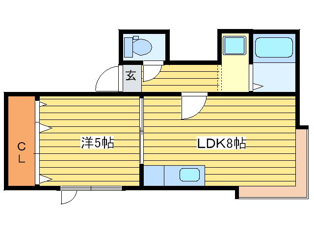 モデュロールN483-II(1LDK/3階)の間取り写真