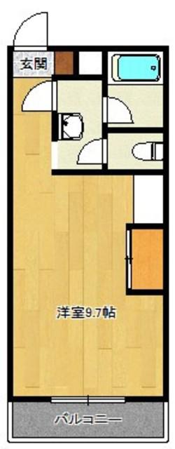次郎丸ヴィレッタ(ワンルーム/2階)の間取り写真