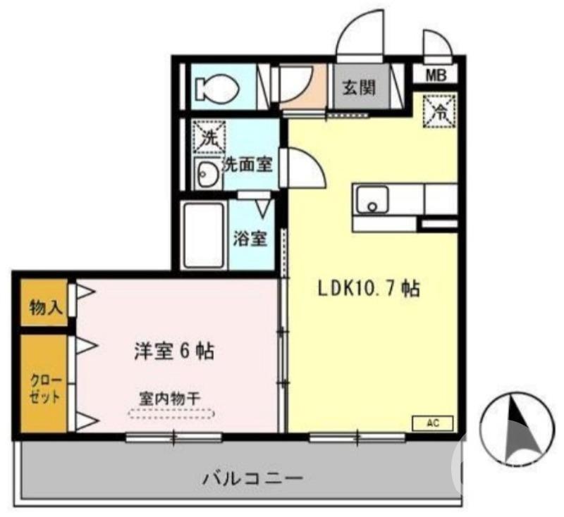 シャルマンシャンブル(1LDK/3階)の間取り写真
