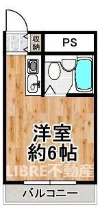 サカエマンション梅香(ワンルーム/5階)の間取り写真