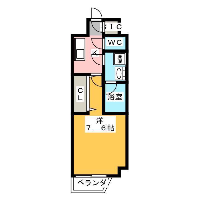 オーキッドレジデンス森下(1K/2階)の間取り写真