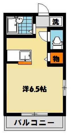 パールメゾン(ワンルーム/3階)の間取り写真